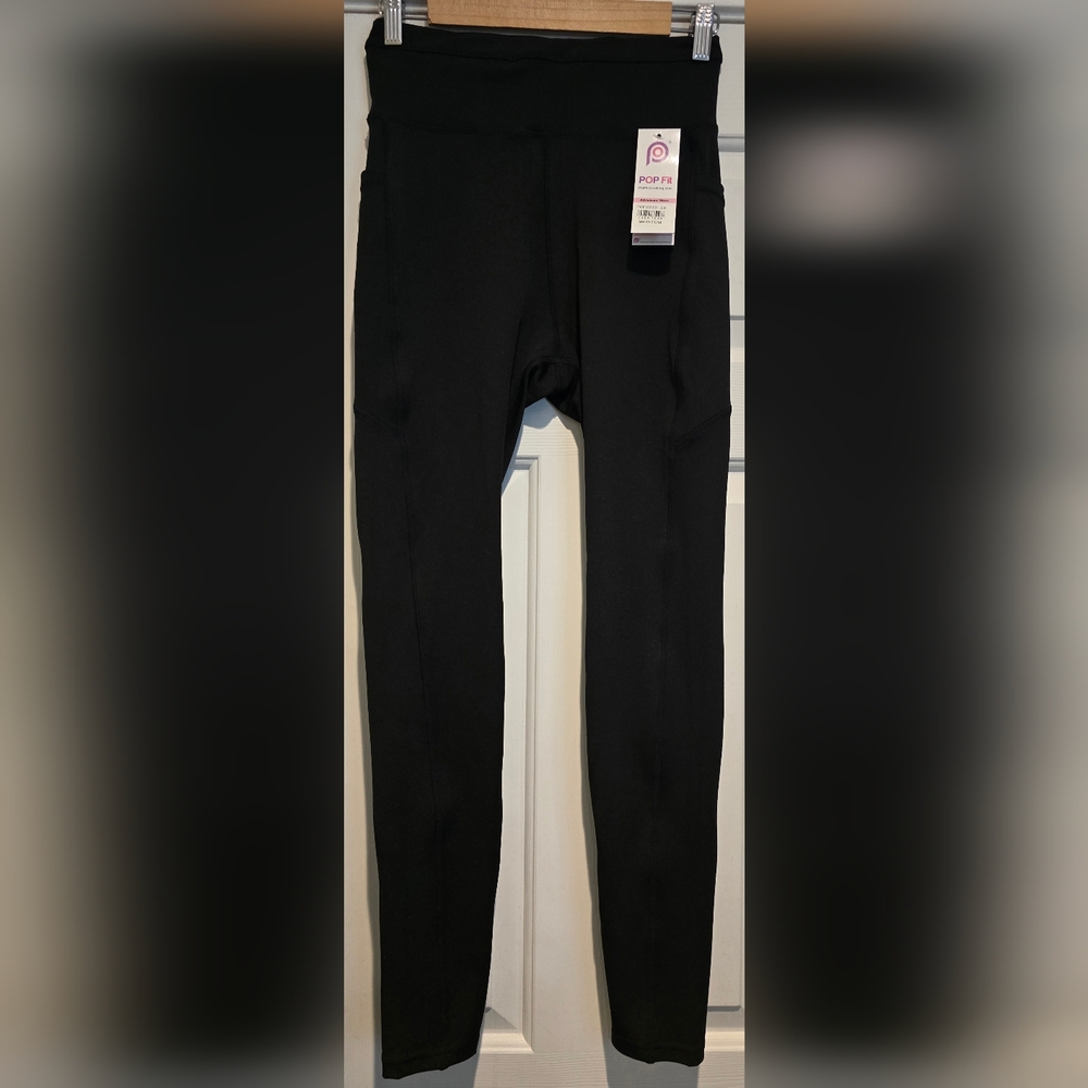 NWT POP Fit Women's Harlow W/Pockets Leggings Black Size Medium